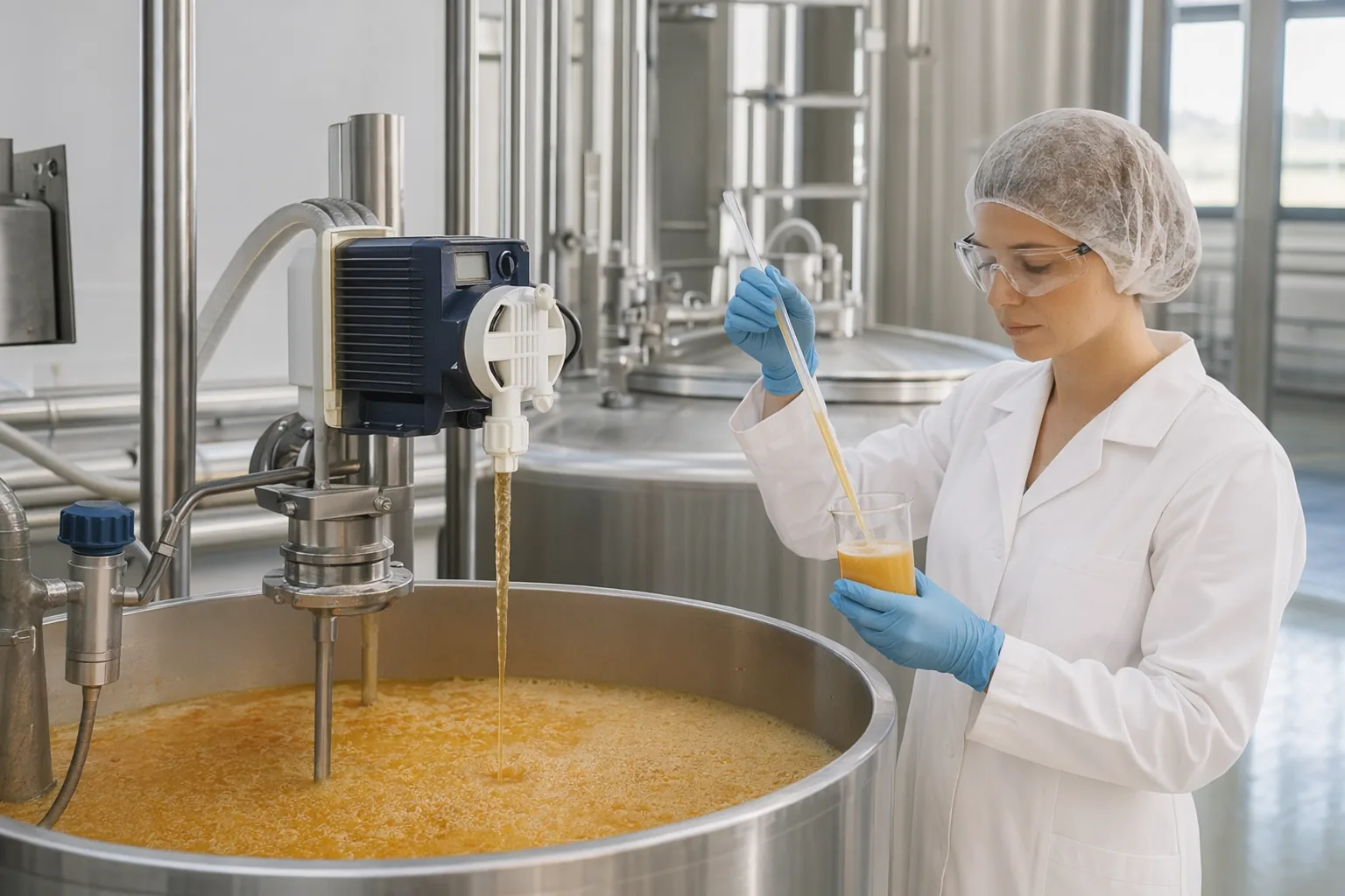 Industriel produktion af pektinase: pektinasekoncentrat til fremstilling